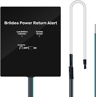 Power Return Alarm, Briidea Utility Power Back on Alert for Generator, Loud Siren with LED Indicator