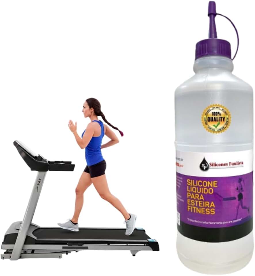 Silicone Lubrificante Profissional Para Lubrificar Esteira Elétrica 1 Litro Aumente a vida Utíl do Equipamento Retira Ruído