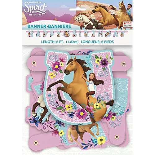 Spirit Riding Free Birthday Jointed Banner - 6 Ft Multicolor 1 Pc