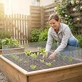 Amagabeli Feuerverzinkter Volierendraht 0.5m X 25m Feinmaschig 12x12mm Wühlmausgitter, Hühnerdraht, Kaninchendraht Für Hochbeet & Maschendrahtzaun Wetterfest