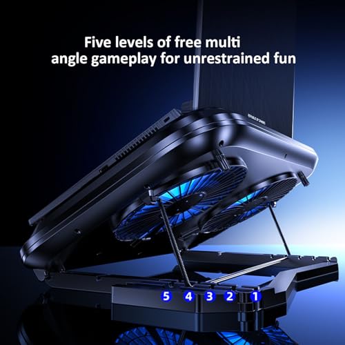 Ventilador doble para laptop con iluminación y velocidad ajustable miniatura 6
