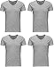 Produktbild JACK & JONES T Shirt Herren 4er Pack Basic V-Neck T-Shirt Tee Mix Paket Baumwollmix (XL - 4er, Basic Grau)
