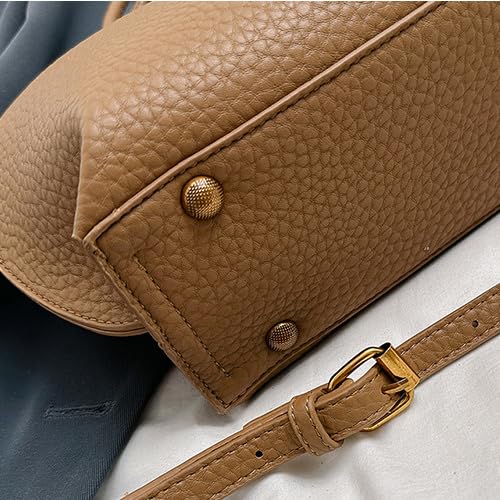 Bolso Tote de ante para mujer con asa retro y bandolera miniatura 5