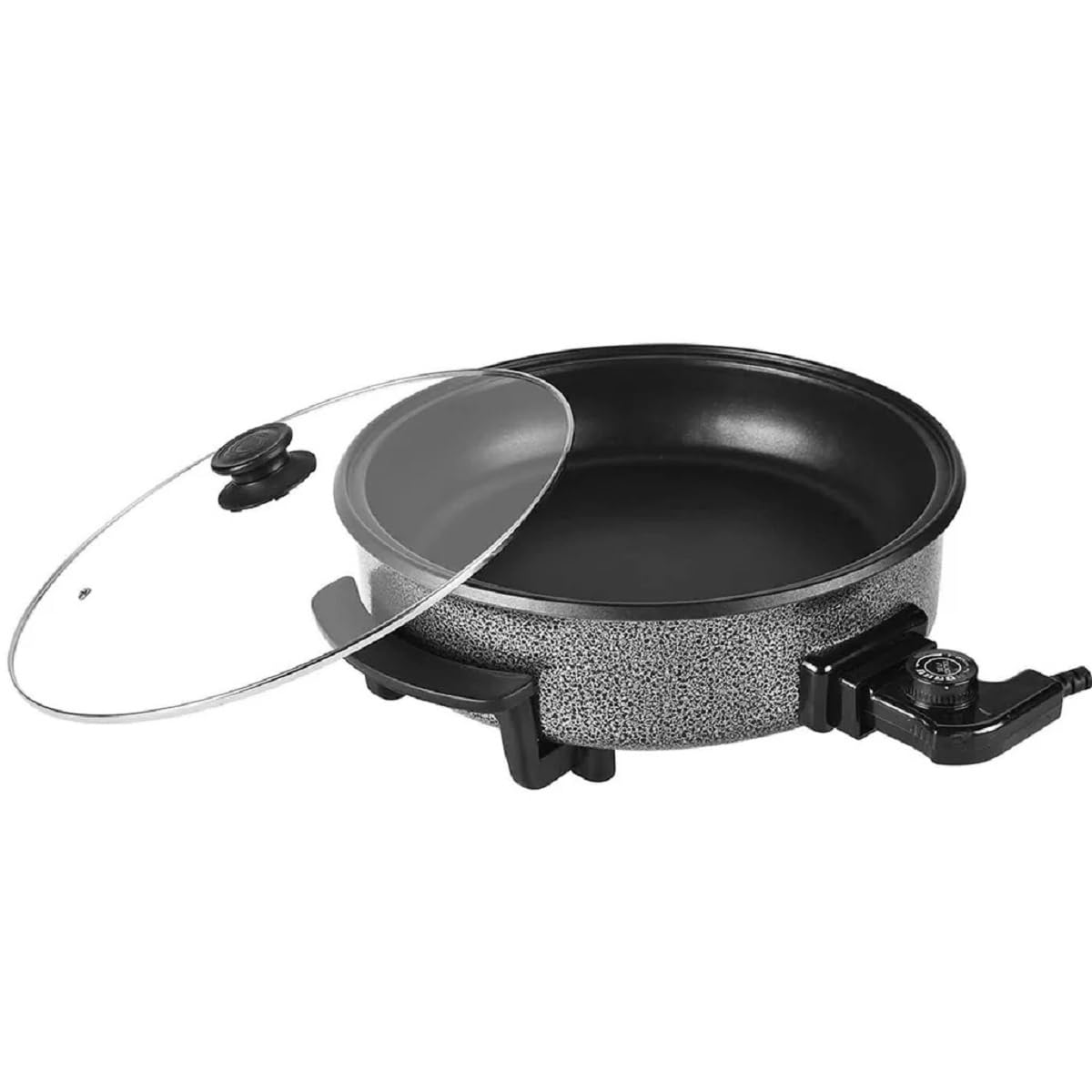 Elektrische Pizzapfanne Partypfanne 42x9cm Antihaft Beschichtet 1500 Watt