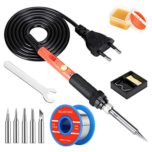 Saldatore Kit Elettronico,Temperatura Regolabile da 60W 200-450 °C (da 392
