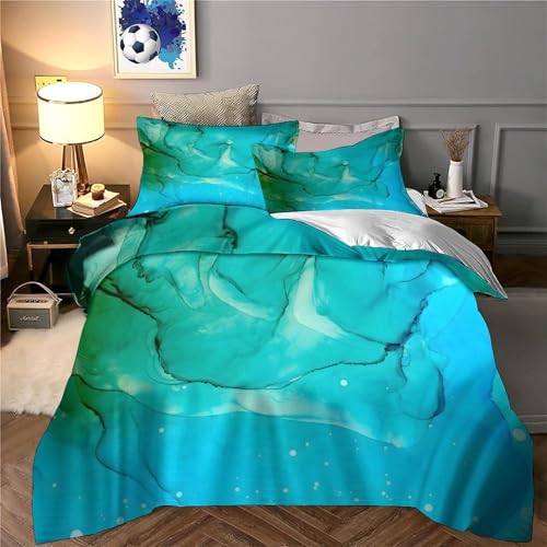 Parure de lit 3D art abstrait fluide en microfibre pour lit simple