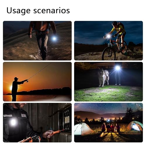 Image of MAKDAK COB Key Fob Work Light - 2 x Mini LED Torch Small Very Bright with 7 Light Modes, Emergency Light with Folding Holder, Bottle Opener and Magnetic Base