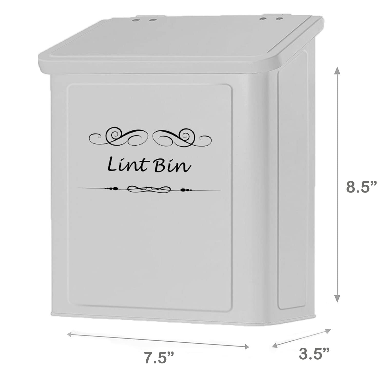 ELITAPRO Lint Bin for Laundry Room Metal Lint Bin Decor and