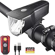 BV LED Fahrradlicht Set, StVZO Zugelassen LED Fahrradbeleuchtung Frontlicht und Rücklicht Set, 3 Licht-Modi USB Aufladbare Fahrradlichter, IP44 Wasserdicht LED Fahrradlampe