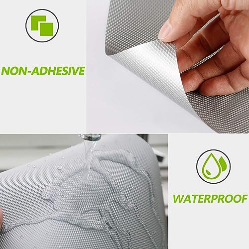 Image of Crasts Multipurpose Super Strong EVA Anti-Slip Kitchen Mats for Cupboard | Washable Shelf Liners for Kitchen Shelves, Cabinet Placemats (Grey, 45W x 300L cm (3L m))