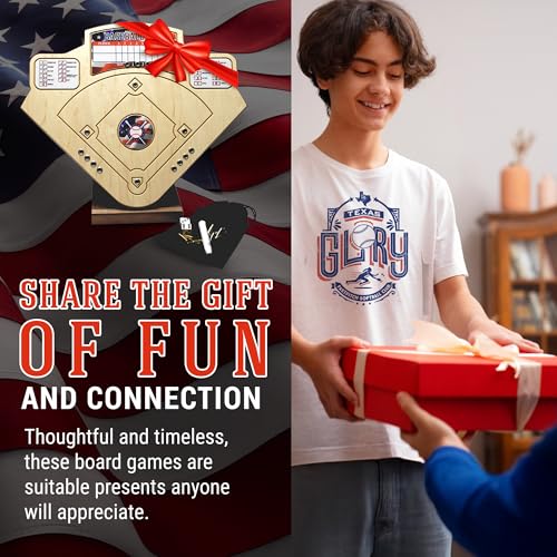 Across The Board Patriotic Baseball Game, Fun Baseball Gifts for 2 Players, Indoor &#038; Outdoor Family Bonding Activities, Fun Entertainment for Family Gatherings, Events &#038; More Game