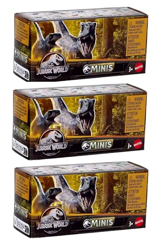 Jurassic World Dinosaurs Minis Surprise Pack of Dinos Box (Pack of 3)