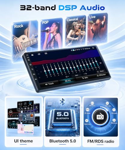 Image of 8 CORE 6G+128G Car Radio Stereo for Honda Civic 2006-2011 with Wireless CarPlay Android Auto, 10.1 Inch 1280 * 720P IPS Touch Screen Android 15 GPS 5Ghz-WiFi Bluetooth 32-Band DSP SWC Backup Camera