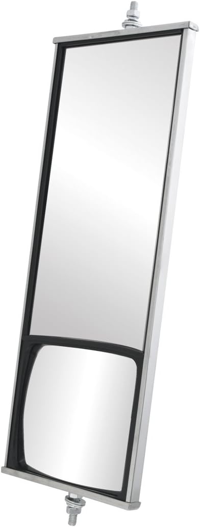 GG Grand General 33230 Stainless Steel 6 X 16 inches West Coast Built-in Convex Mirror for Trucks, Buses, Utility Vehicles and More
