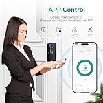 Smart Lock, Biometric Door Lock, 5-in-1 Keyless Entry, App Control, Black - Image 3