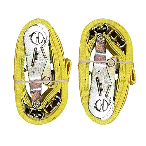 SGT KNOTS E-Track Adjustable Ratchet Strap - Heavy Duty Cargo Strap for Loading Truck Bed, Roof Rack (2