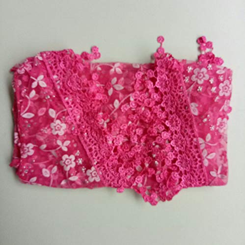 MATISSA Newborn Baby Girl/Boy Lace Tassels Wrap Swaddle Layer Baby Photography Prop (Rose Pink) - Image 2