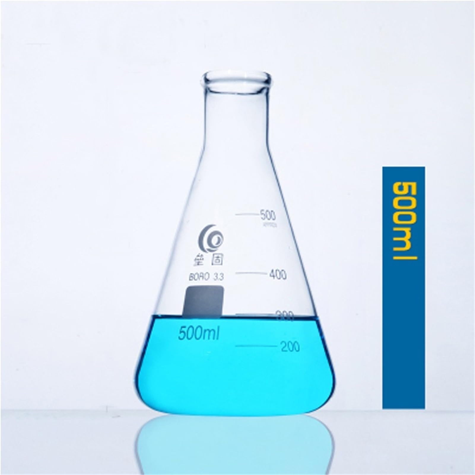3 unids/Set matraz de Vidrio cónico matraz Erlenmeyer de Vidrio de borosilicato Alto Botella Triangular Herramientas de Laboratorio o Cocina(2set) | 2set