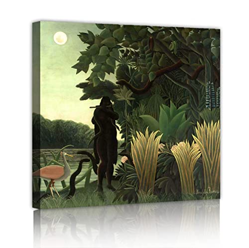 Le serpent charmeur Henri Rousseau peinture sur toile 40x40