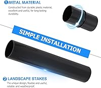 Vista 9 de Yardwe Juego de estacas de repuesto de luz solar, picos de plástico con hebilla de conector para luces de paisaje al aire libre, 6.57 x 1.25