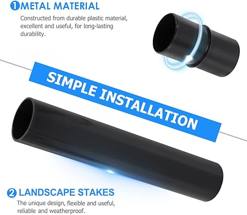 Miniatura 9 de Yardwe Juego de estacas de repuesto de luz solar, picos de plástico con hebilla de conector para luces de paisaje al aire libre, 6.57 x 1.25