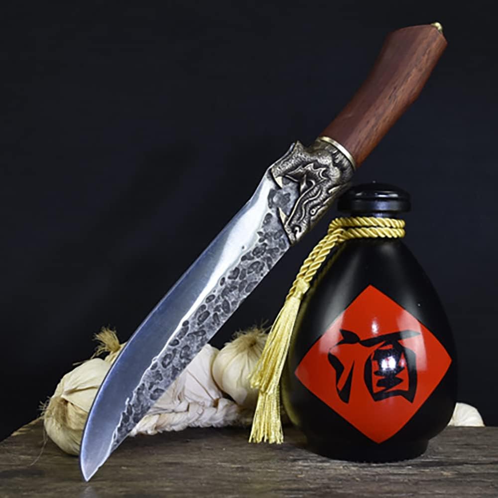 Meat Cleaver, 7 Inch Outdoor Hunting Boning Machete Knife Camping Viking Knife High Carbon Steel Handmade Forged Butcher Meat Cleaver (Color : Boning Knife, Kitchen Knife Size : 7 inch)