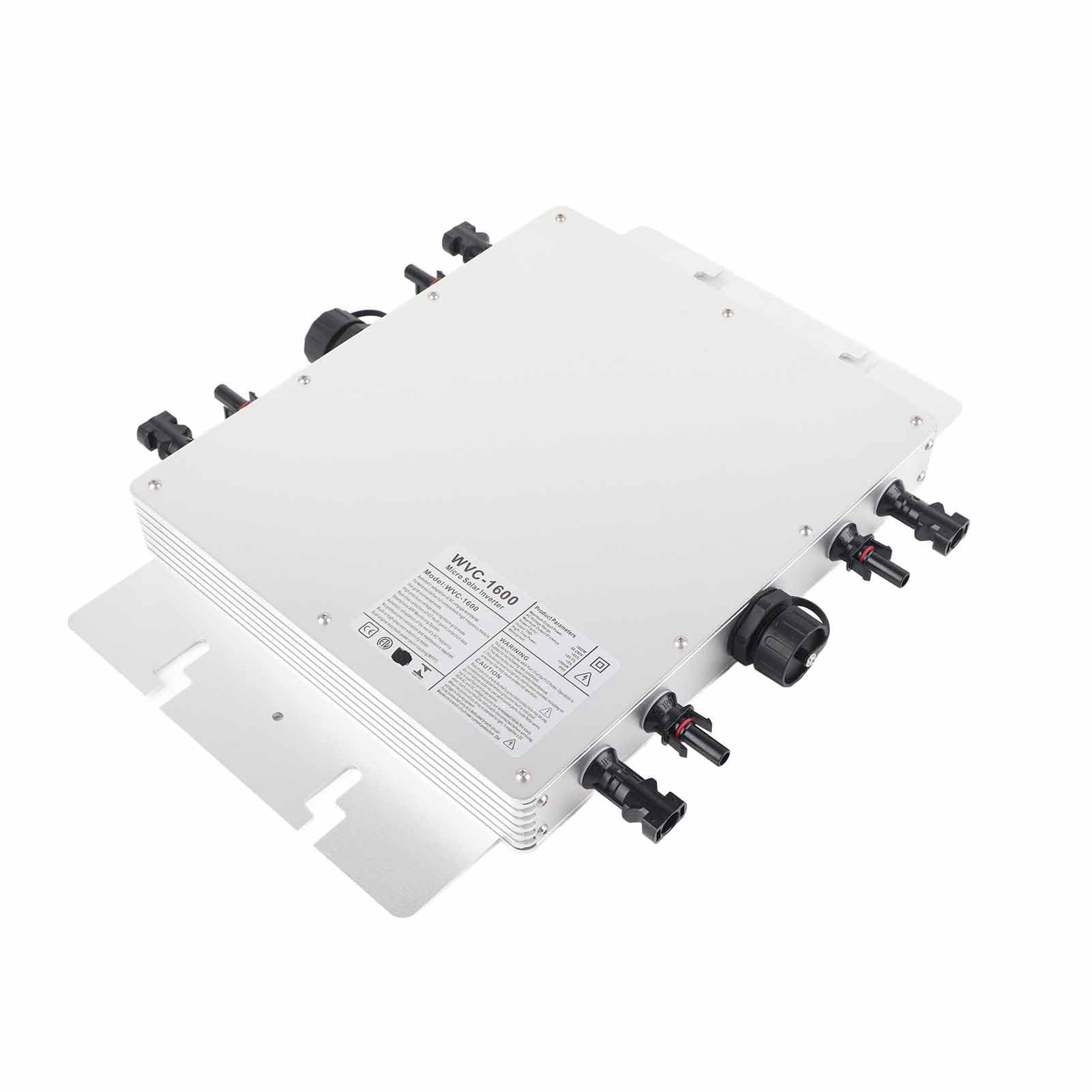 Fafeicy WVC 1600 1600 W Mikroinwerter Sieciowy MPPT IP65 Wodoodporny Stop Aluminium do Systemu Paneli Słonecznych z Monitorowaniem Aplikacji Mobilnej