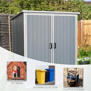 5x3 FT Outdoor Storage Shed Waterproof Resin Cabinet Heavy Duty Metal Sheds, with Lockable Doors,Tool Sheds for Garden,Backyard,Lawn,Bikes and Patio Furniture,Easy Assembly,Black 5×3 FT Outdoor Storage Shed Waterproof Resin Cabinet Heavy Duty Metal Sheds with Lockable DoorsTool Sheds for GardenBackyardLawnBikes and Patio FurnitureEasy AssemblyBlack