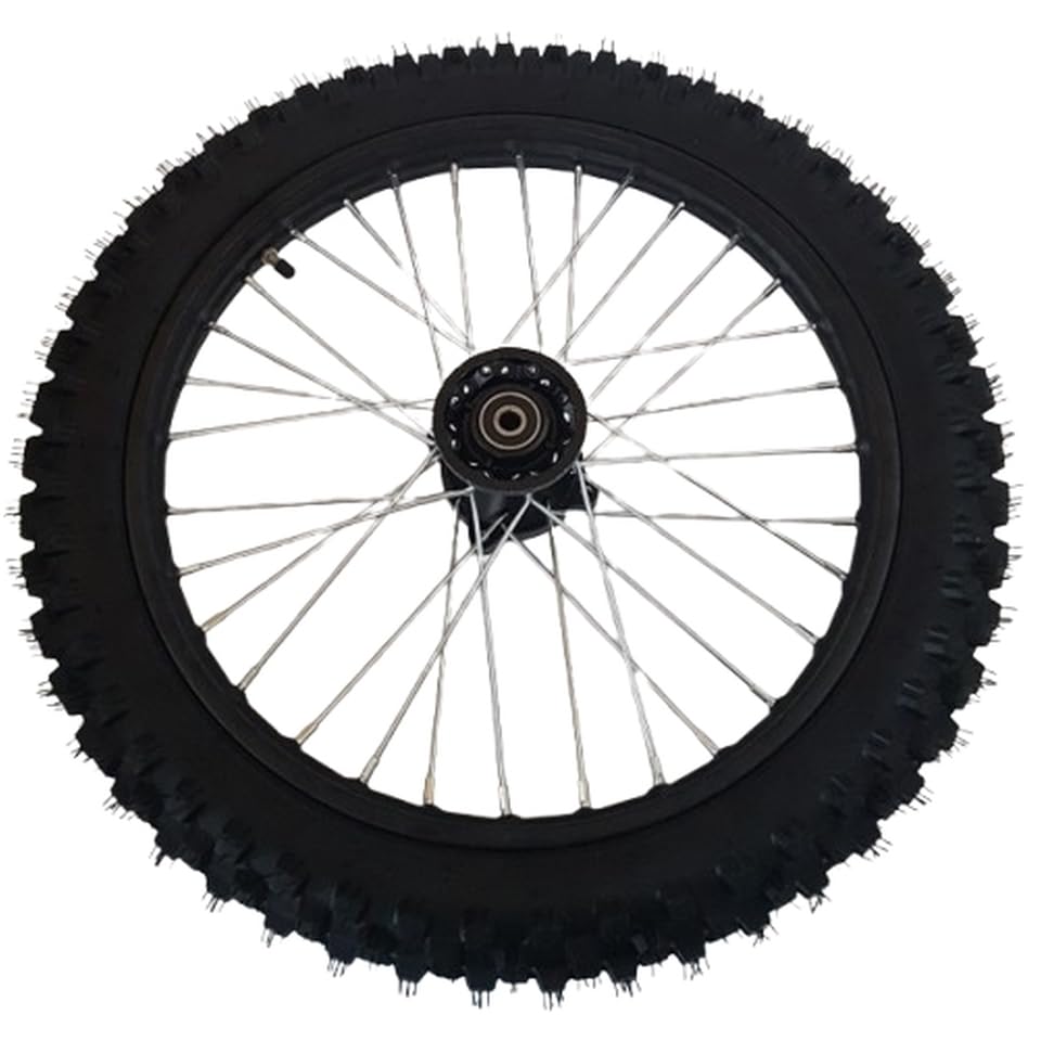 Dirtbike Komplettrad Pitbike Stahlfelge 17 Zoll 70/100-17 12mm Achse