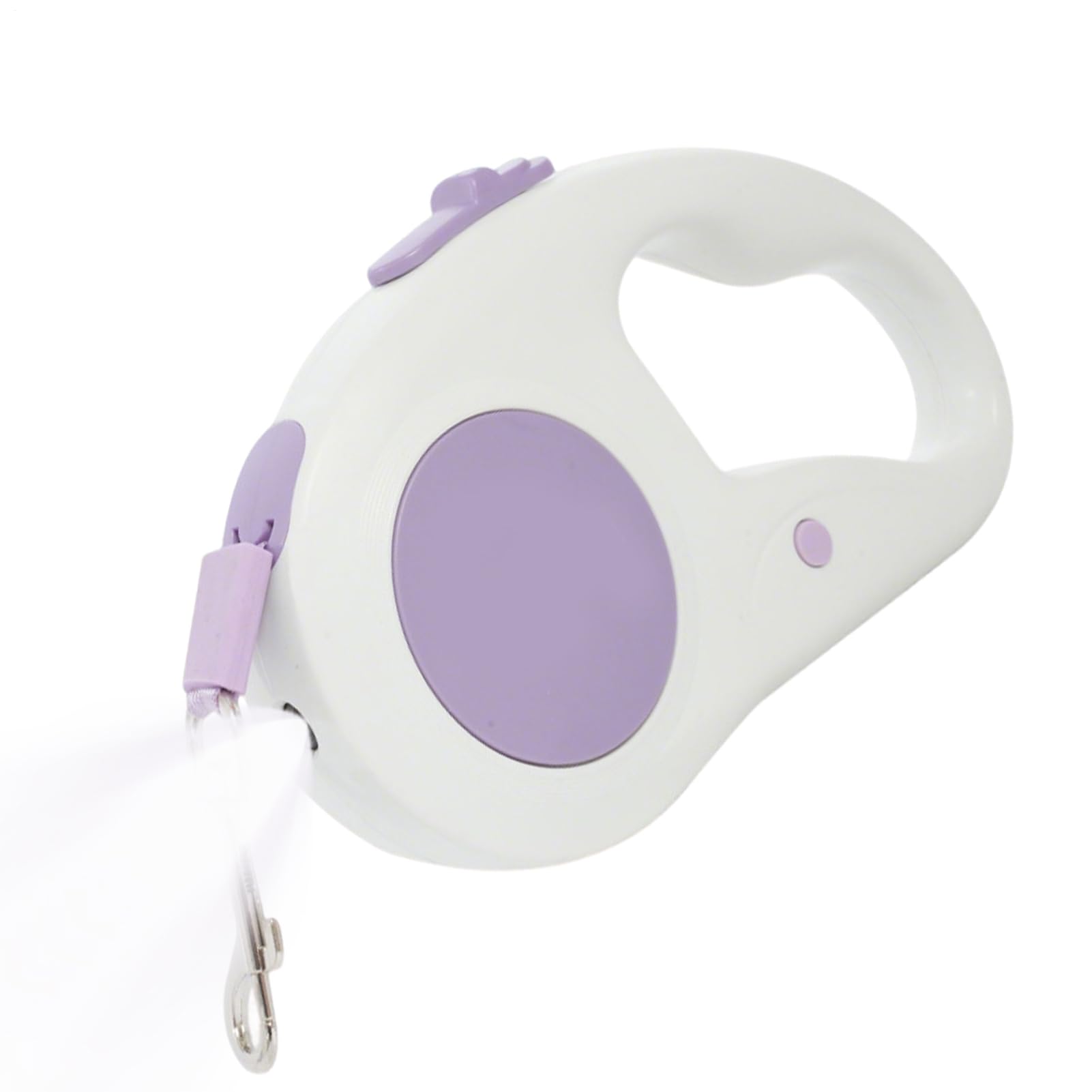 Laisse rétractable pour chien avec ruban de 5m et lampe LED intégrée