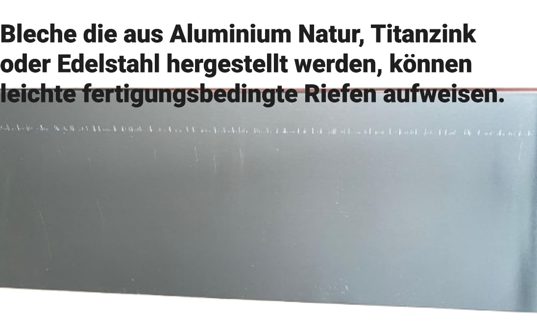 2 m Brustblech, Übergang Dachziegel, Wandanschlussblech Gaube, Dachblech mit 13 cm langer Scürze (Alu Natur)