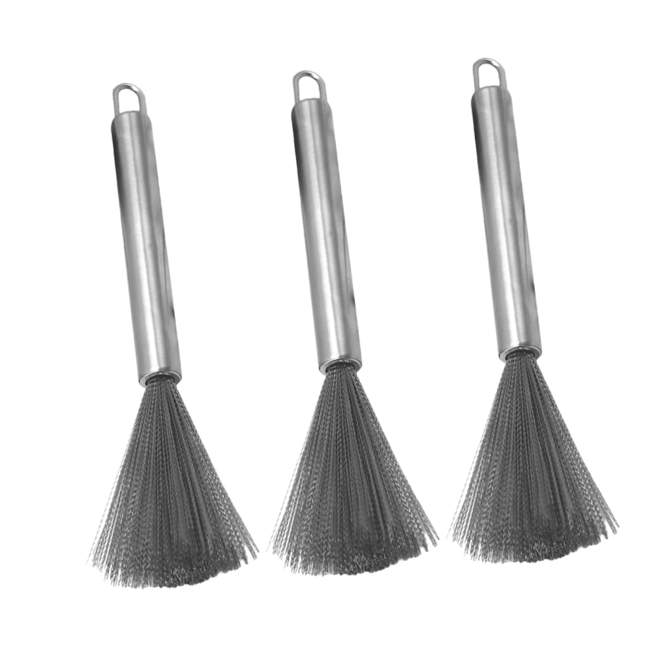 Toddmomy Cepillo De Limpieza De Ollas Inoxidable Mango para Fregar Sartenes Y Utensilios De Cocina Resistente La Oxidación Y Flexible para Esquinas Difíciles 3 Piezas X 5
