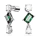 Swarovski Mesmera Drop Earrings, Green and Clear Mixed-Cut Stones in a Rhodium Finished Setting, Part of the Swarovski Mesmera Collection