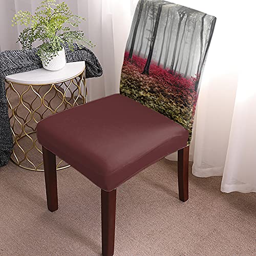 Fall Thanksgiving Chair Covers Autumn Maple Forest Dining Chair Slipcovers Ombre Yellow Seat Protector Stretch Removable Party Decoration Set Of 4 #TOP1