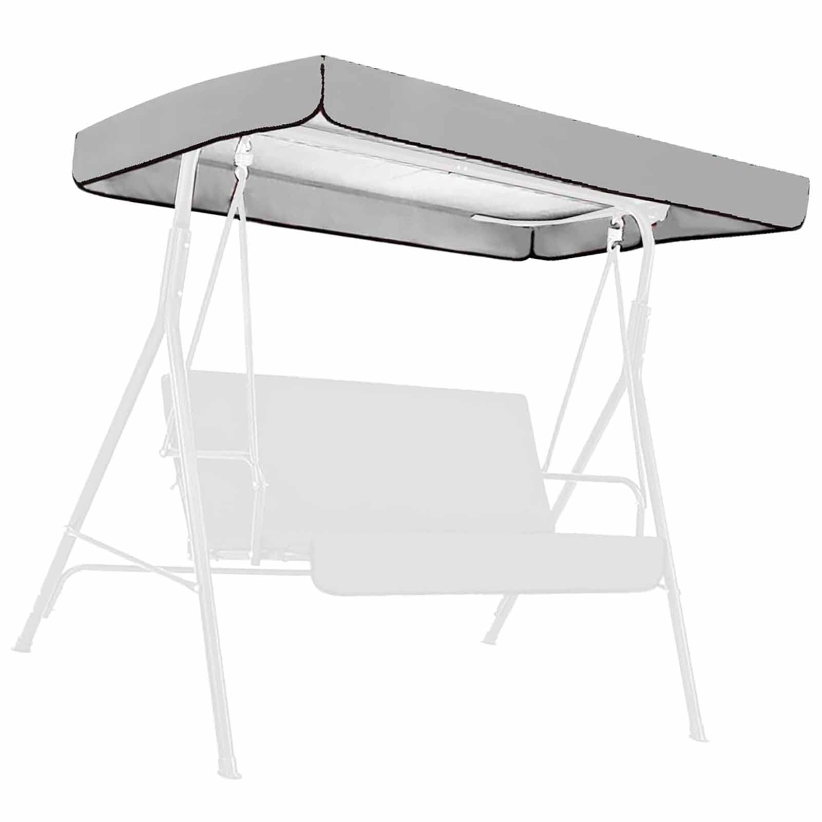 Toit de rechange universel pour balancelle de jardin 2 places - 191 x 120 x 18/23 cm