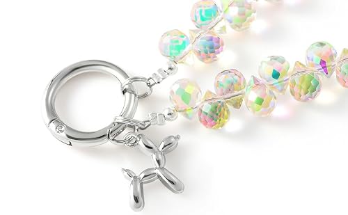 KHOLAD Crystal Phone Wrist Strap Phone Charm Chain Keychain Beaded Cellphone Lanyard with Tether Tab Hands-Free Wristlet Bracelet Wrist Grip Strap for Women 2 51oWXFD+SQL. SL500