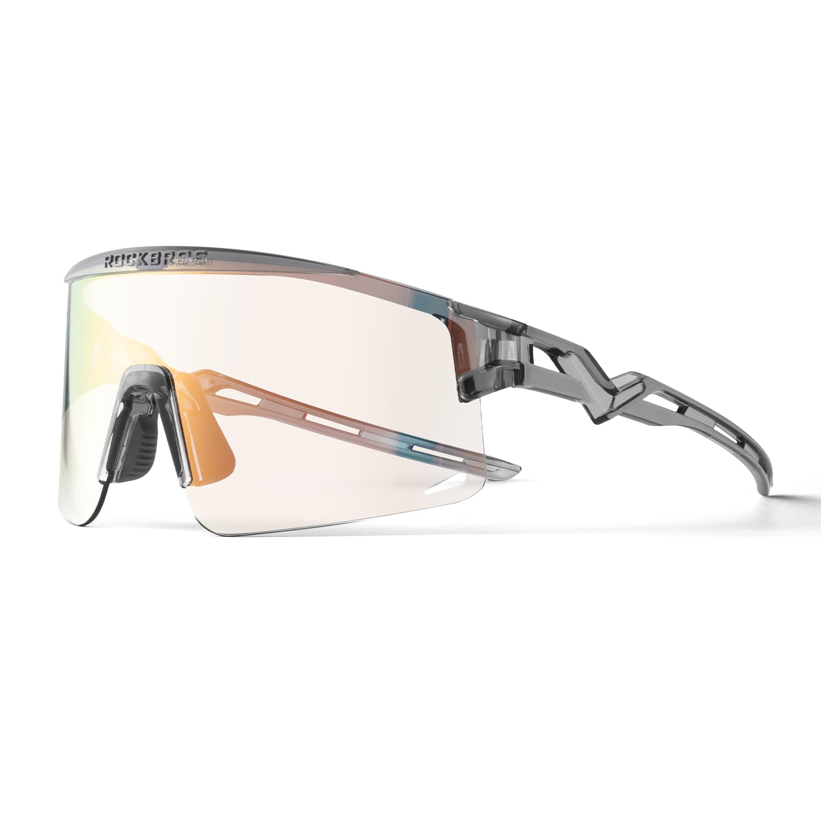 ROCKBROS Occhiali da Ciclismo, Occhiali Fotocromatici Polarizzati Bicicletta, Occhiali da Sole Sportivi, Occhiali MTB per Bici, Corsa, Pesca, Uomo e Donna