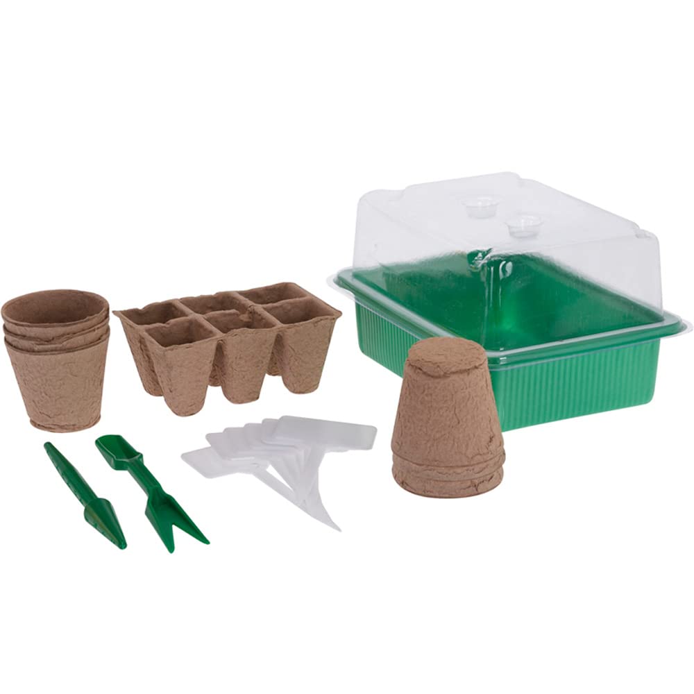 68 Pc Garden Growing Pots Set Tray Nursery Plug Seed Seedling Plastic Plant Pots