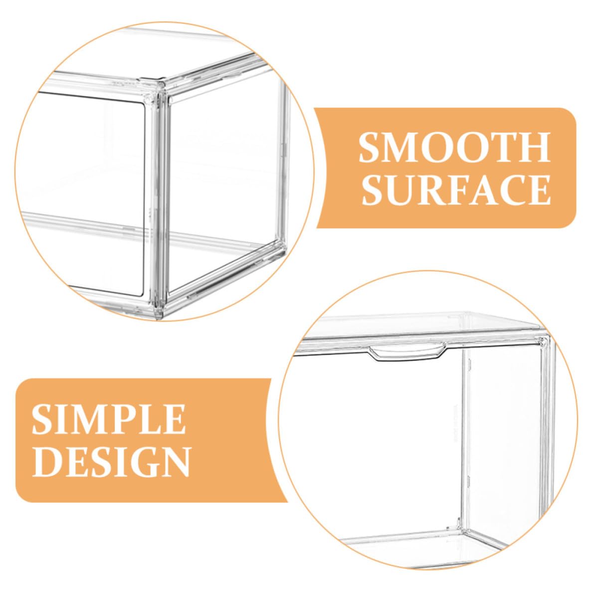 Garneck Scatola per Libri Trasparente in Plastica, Organizer Semplice