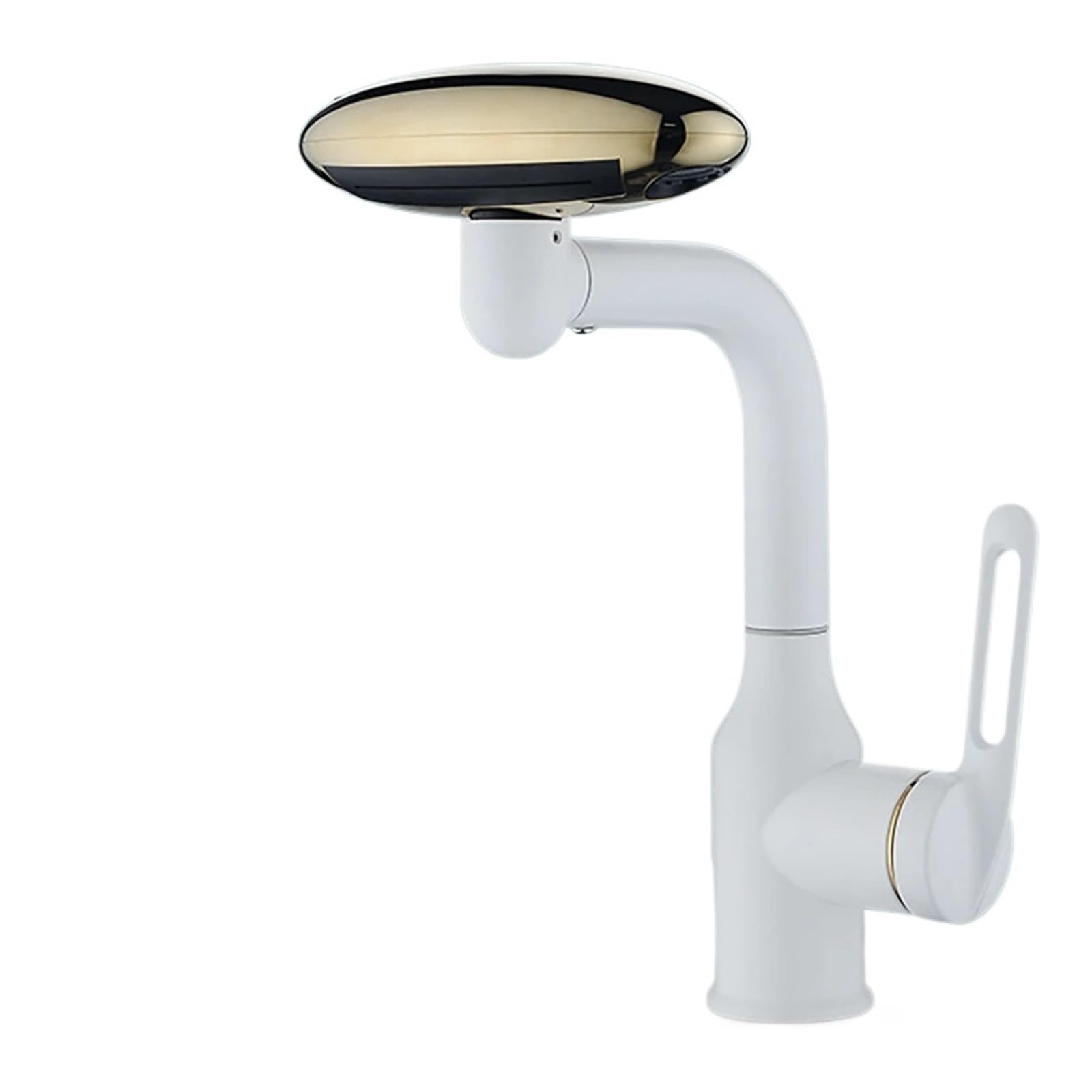 Basin tap Multi Functional Waterfall Basin Faucet 4 Water Outlet Mode Spray 360°Rotation,Hot Cold Sink Mixer Tap for Bathroom(A White)