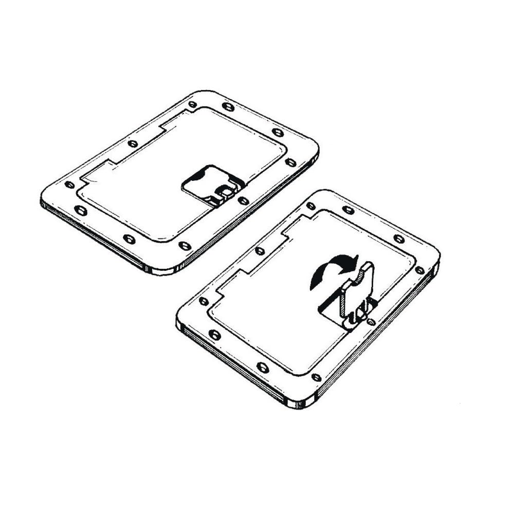 Osculati Portello esterno Bianco 280 x 380 mm (White Inspection Hatch Anti-Slip sufrace
