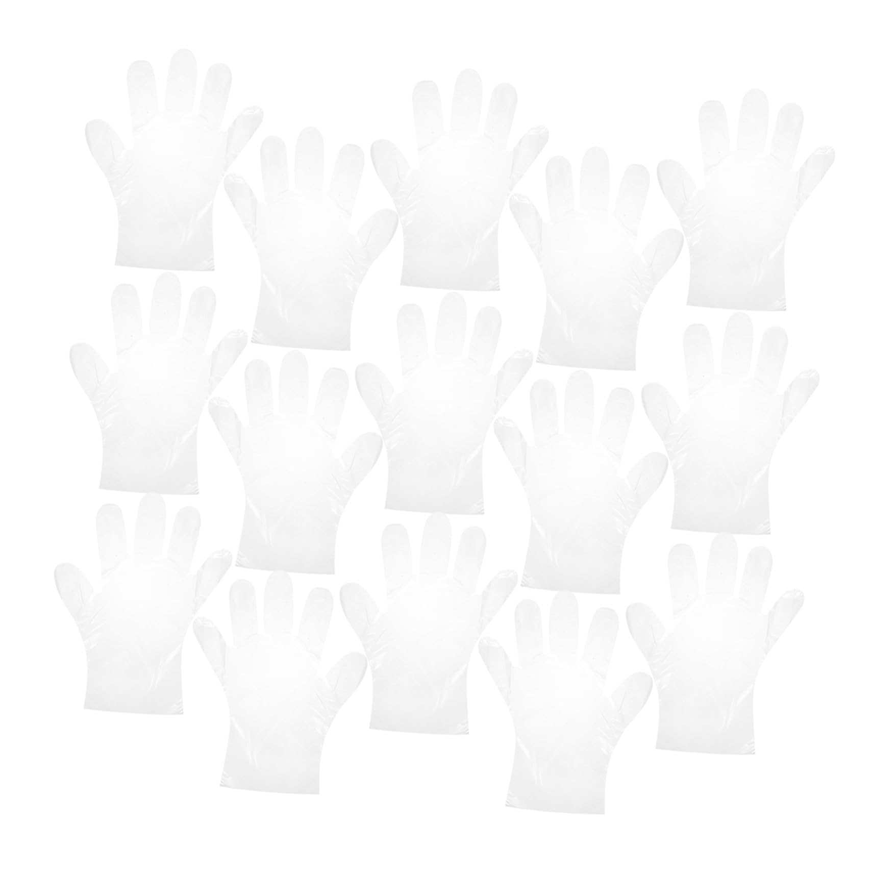 HOMSFOU 4 Boxes of 320pcs Disposable Gloves Pe Plastic Kitchen Baking Cleaning Odorless Easy to Use