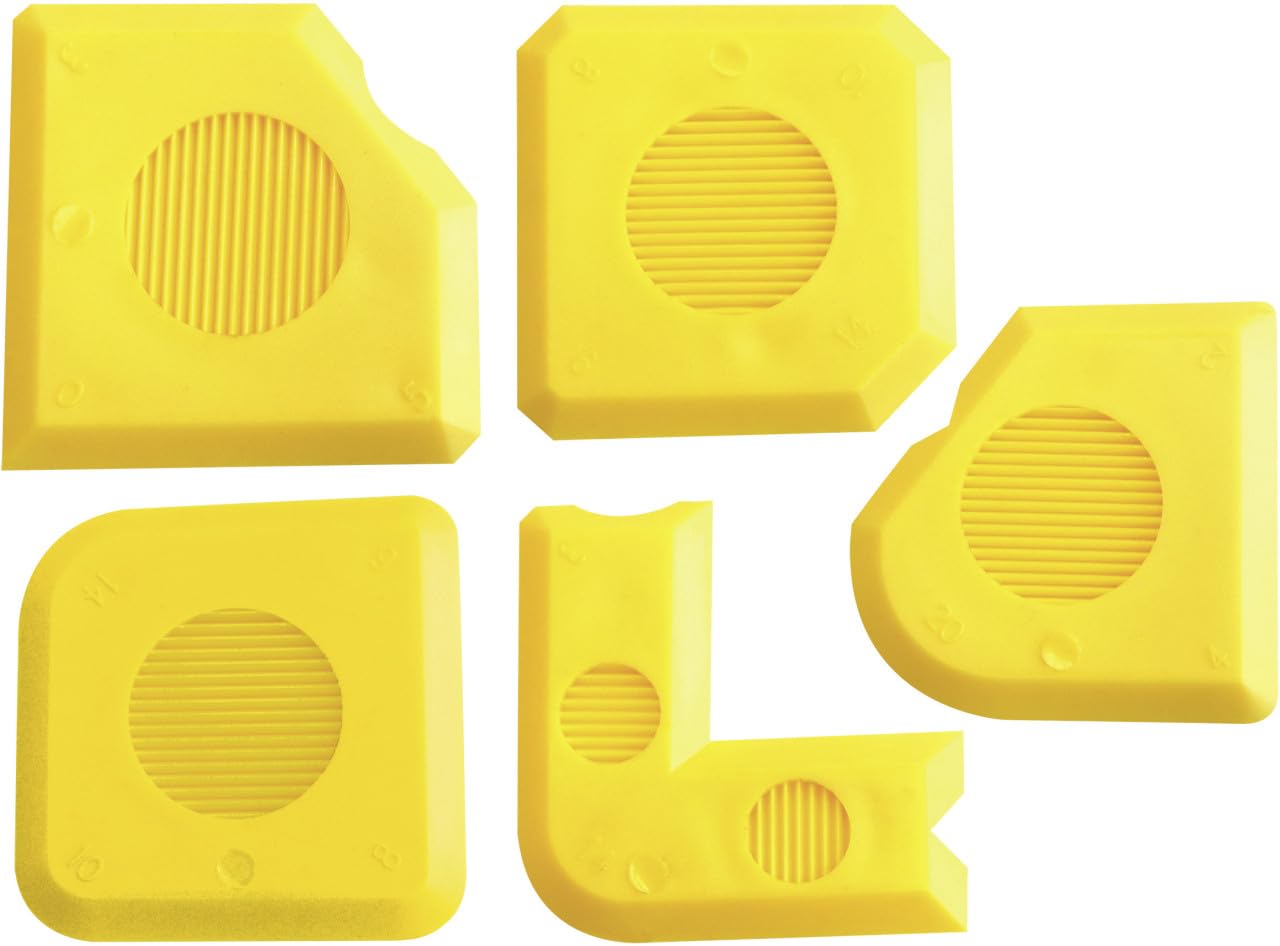Kit toglie silicone 5 pezzi - Spatola silicone e rimuovi colla - Set 5 pezzi in diverse forme rimuovi silicone - Rimuovi silicone doccia e giunture