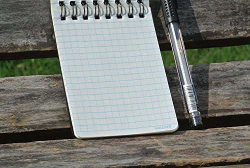 Field Notes, MALEDEN All Weather Spiral Notebook Scratch Steno Pad Memo Notepad with Waterproof Grid Paper for Outdoor Activities and Tactical Pocket (3PCS)
