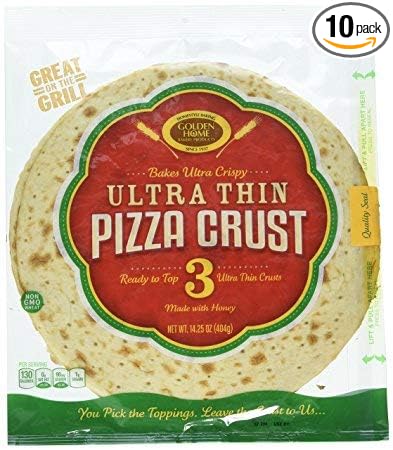 Golden Home 266897 12 in. 14.25 oz Crust Pizza Ultra Thin - Pack of 10