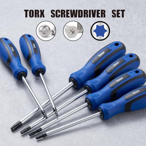 Miniatura 5 de Sinoer Juego De Destornilladores Magnéticos Torx, Fabricados En Acero Cromo Vanadio, Set De 14 Piezas.T4 - T40 Destornillador Torx