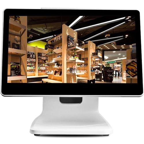 Image of 15.6 Inch Touch Screen PC POS Systems for Small Business, All in One Smart Touch Screen Cash Register POS System (EnglishSystem)