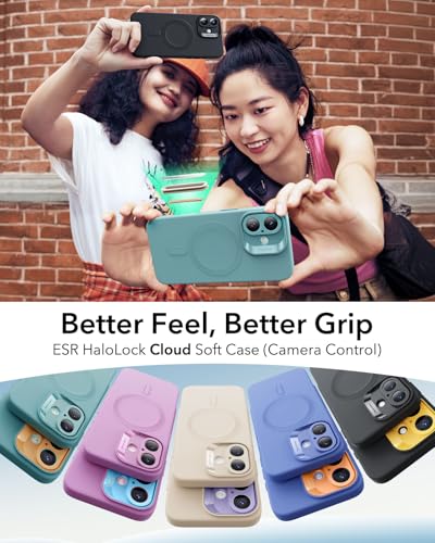 Image of ESR for iPhone16 Plus Case with MagSafe, Supports Magnetic Charging, Smooth & Slim Silicone Case, Shockproof, Full Screen and Camera Protection, Soft Microfiber Lining,Teal