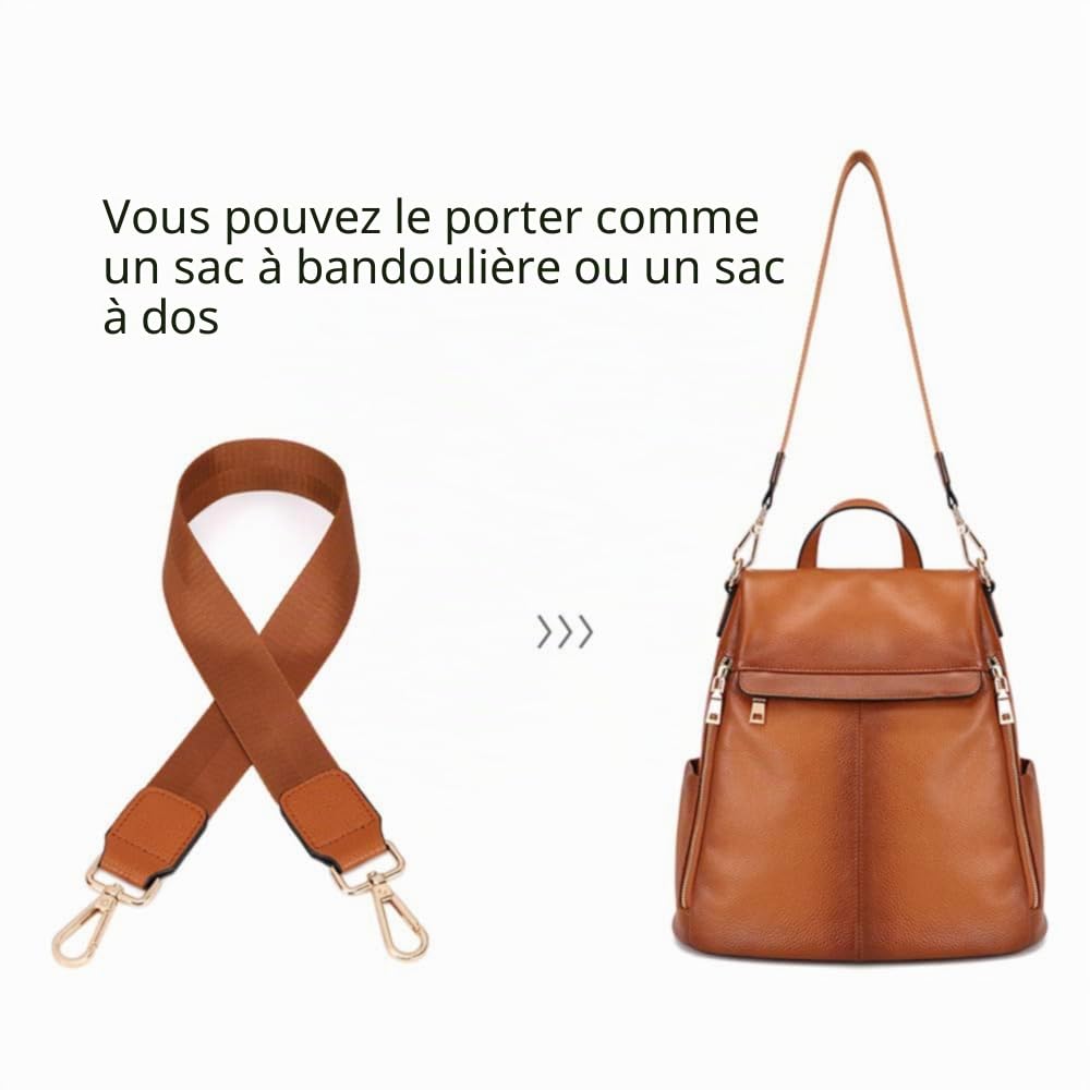 Kattee Sac à Dos Antivol Pour Femme Sac à BandoulièRe En Cuir VéRitable Mode Dames Sacoche Sacs