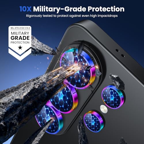 Image of WSKEN for Samsung Galaxy S26 Ultra Camera Lens Protector - Ultra Thin Case Friendly, 9H Shatterproof Tempered Glass with Anti Scratch Metal Circle Camera Screen Protector Cover Accessories, Colorful